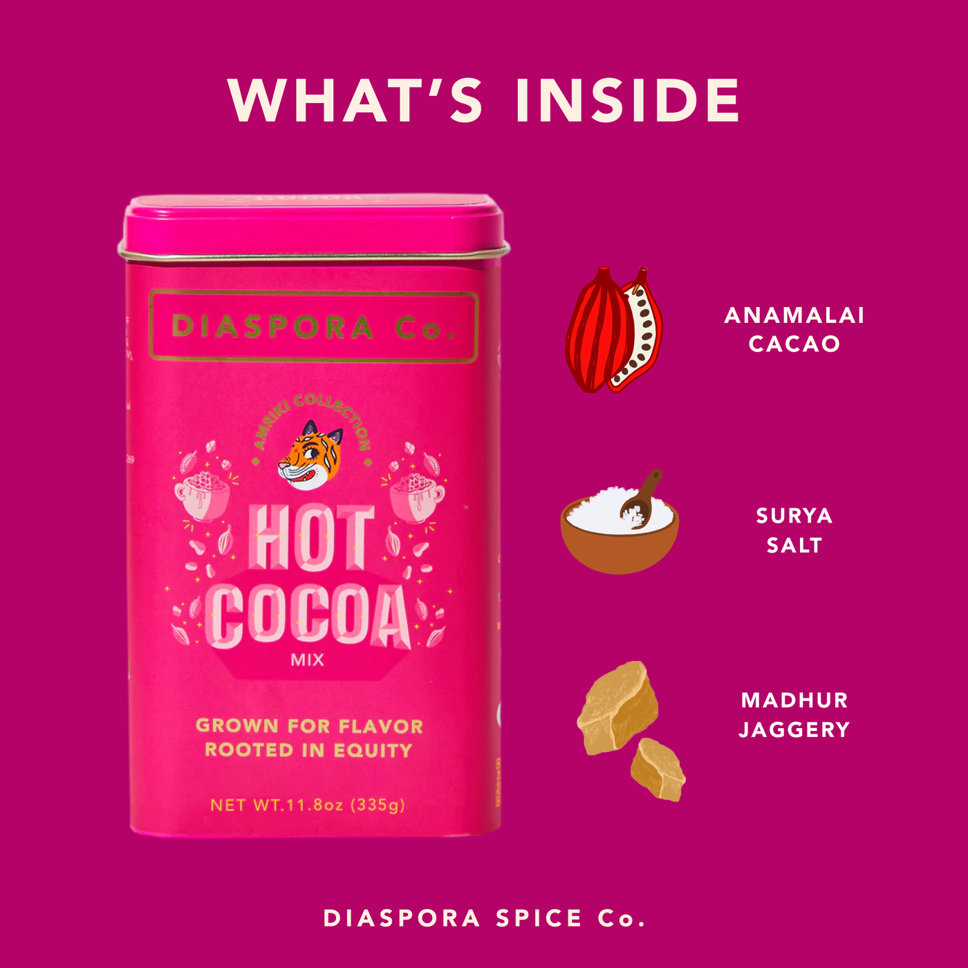 Diaspora Hot Cocoa Mix - Naturally-Sweetened Hot Chocolate