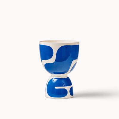 Cobalt Color Block Stacked Planter: Medium