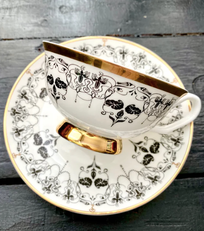 Nouveau Witch teacup and saucer