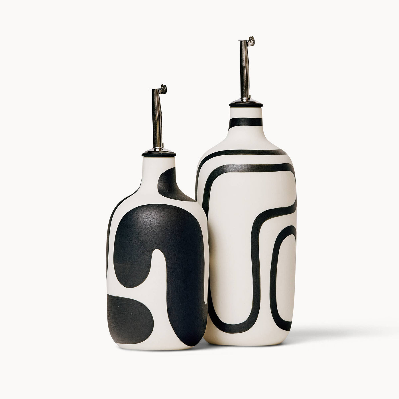 Oil / Vinegar Cruets - Black Outline: Tall