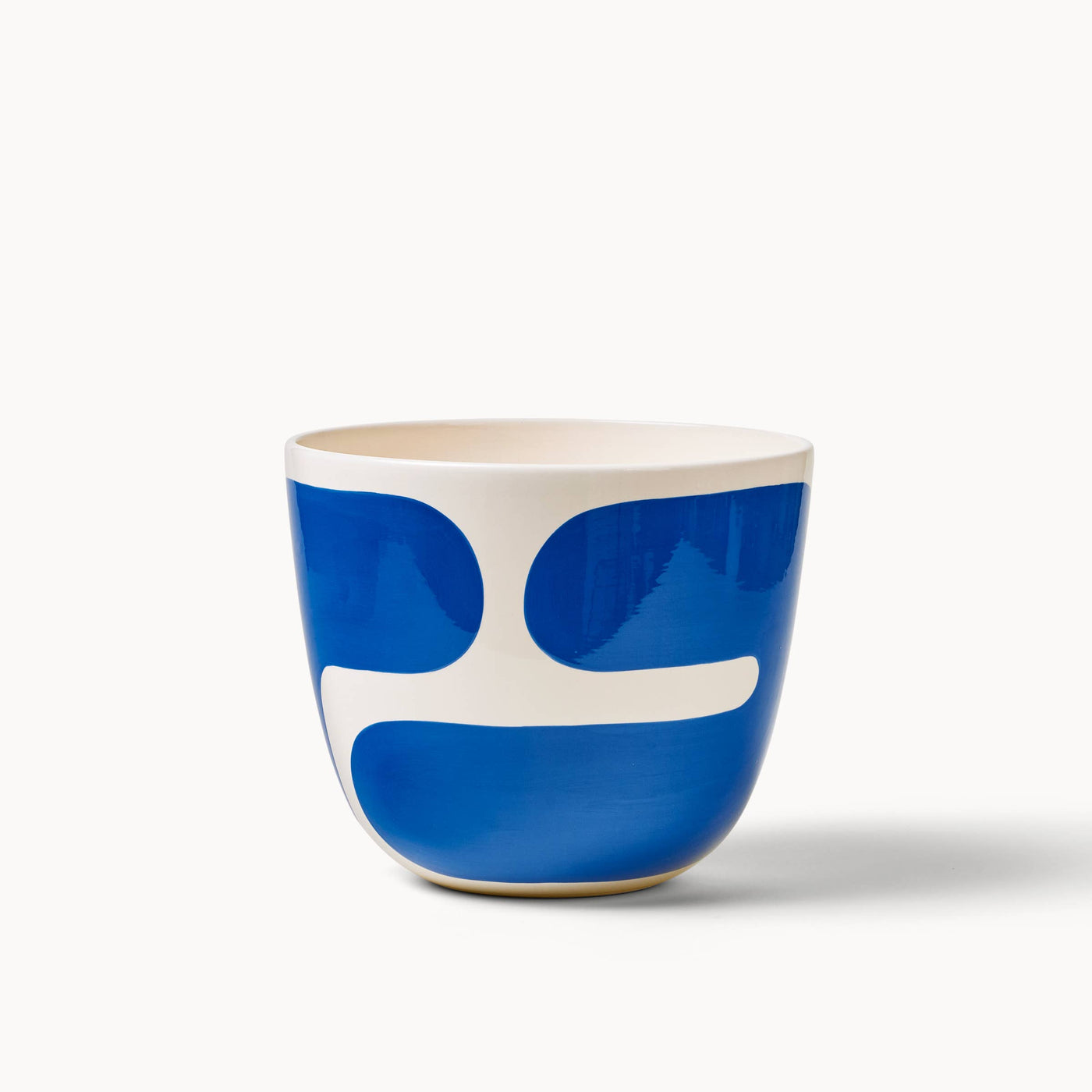 Cobalt Color Block Planters (gloss): Small + Saucer