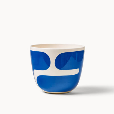 Cobalt Color Block Planters (gloss): Small + Saucer