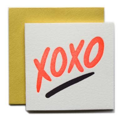 Xoxo Tiny Card - The Grey Pearl