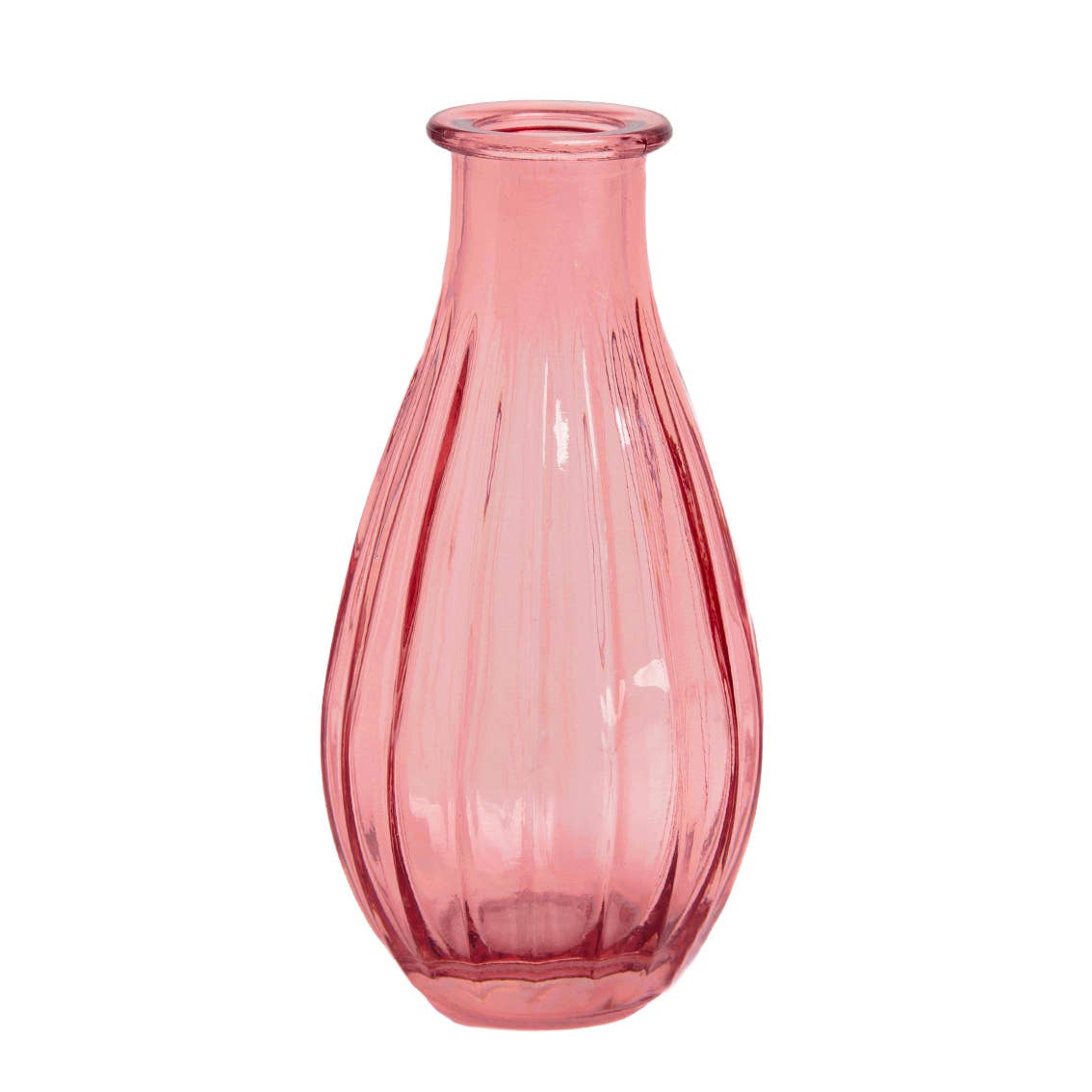 Pink Glass Bud Flower Vase