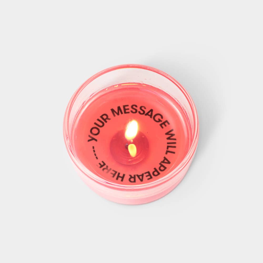 The World is Your Oyster Message Candle - The Grey Pearl