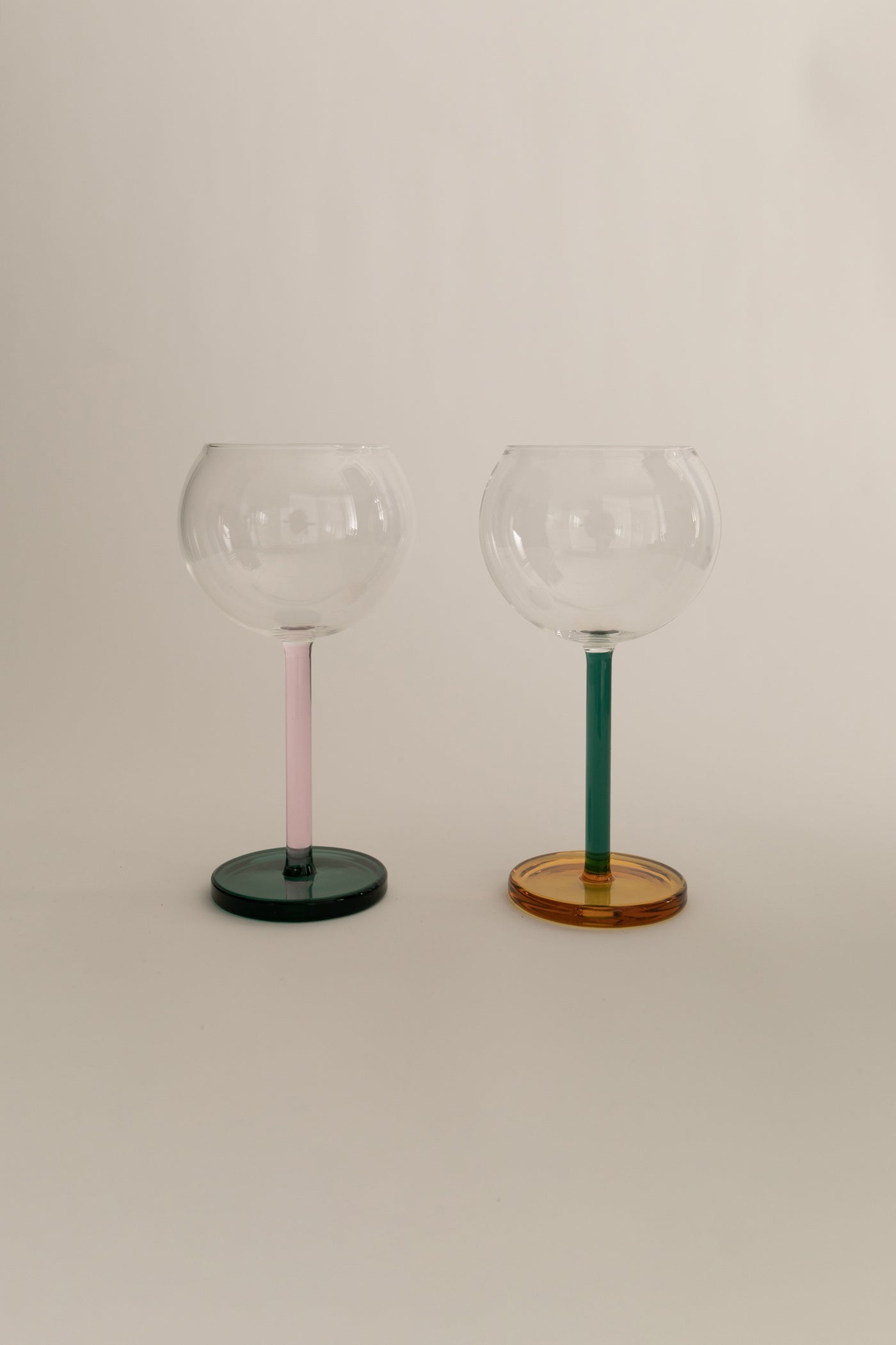 Bilboquet Wine Glasses by Sophie Lou Jacobsen - set of 2 - The Grey Pearl