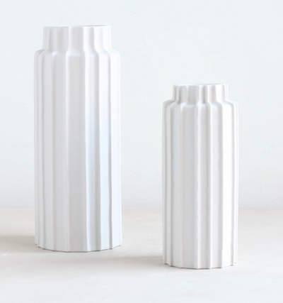 The Floral Society Cylinder Vase - The Grey Pearl