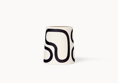 Black & White Outline Pillar Vases by Franca Brooklyn