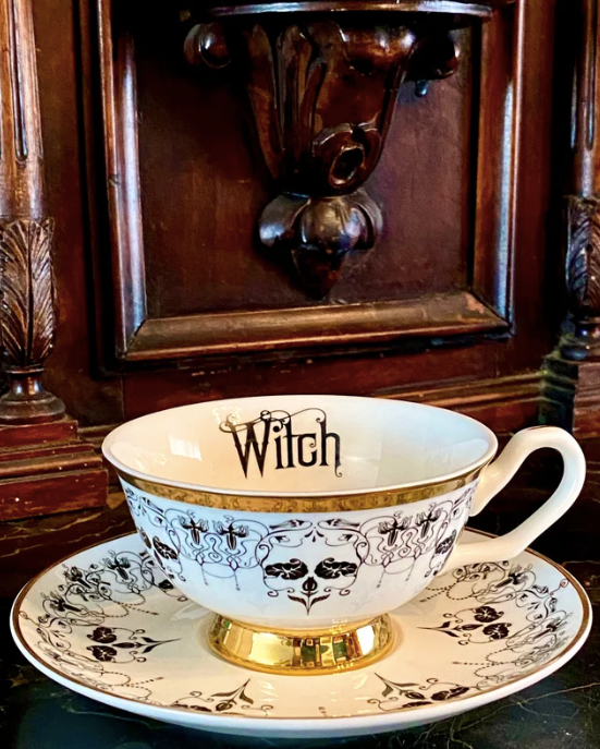 Nouveau Witch teacup and saucer