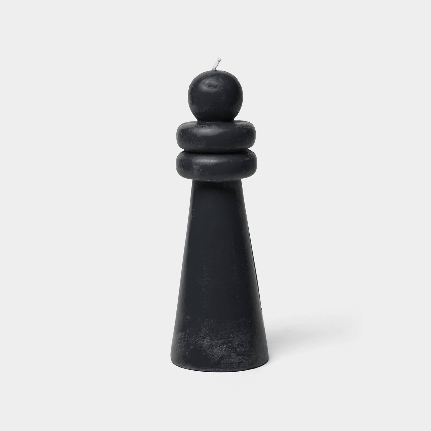 Black Con Spindle Candle by Carl Durkow